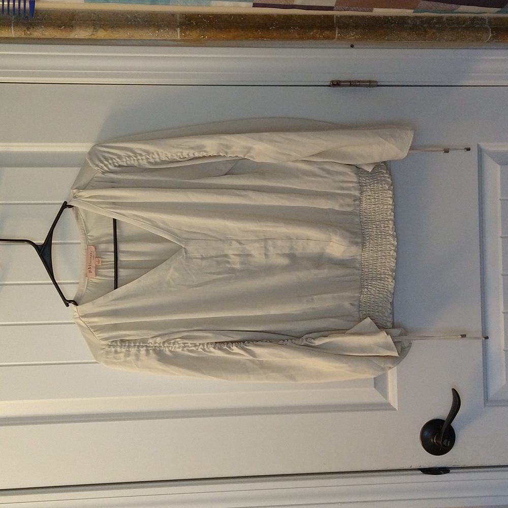 Philosophy Cream colored blouse size Large